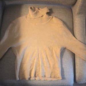 Tan cropped turtleneck